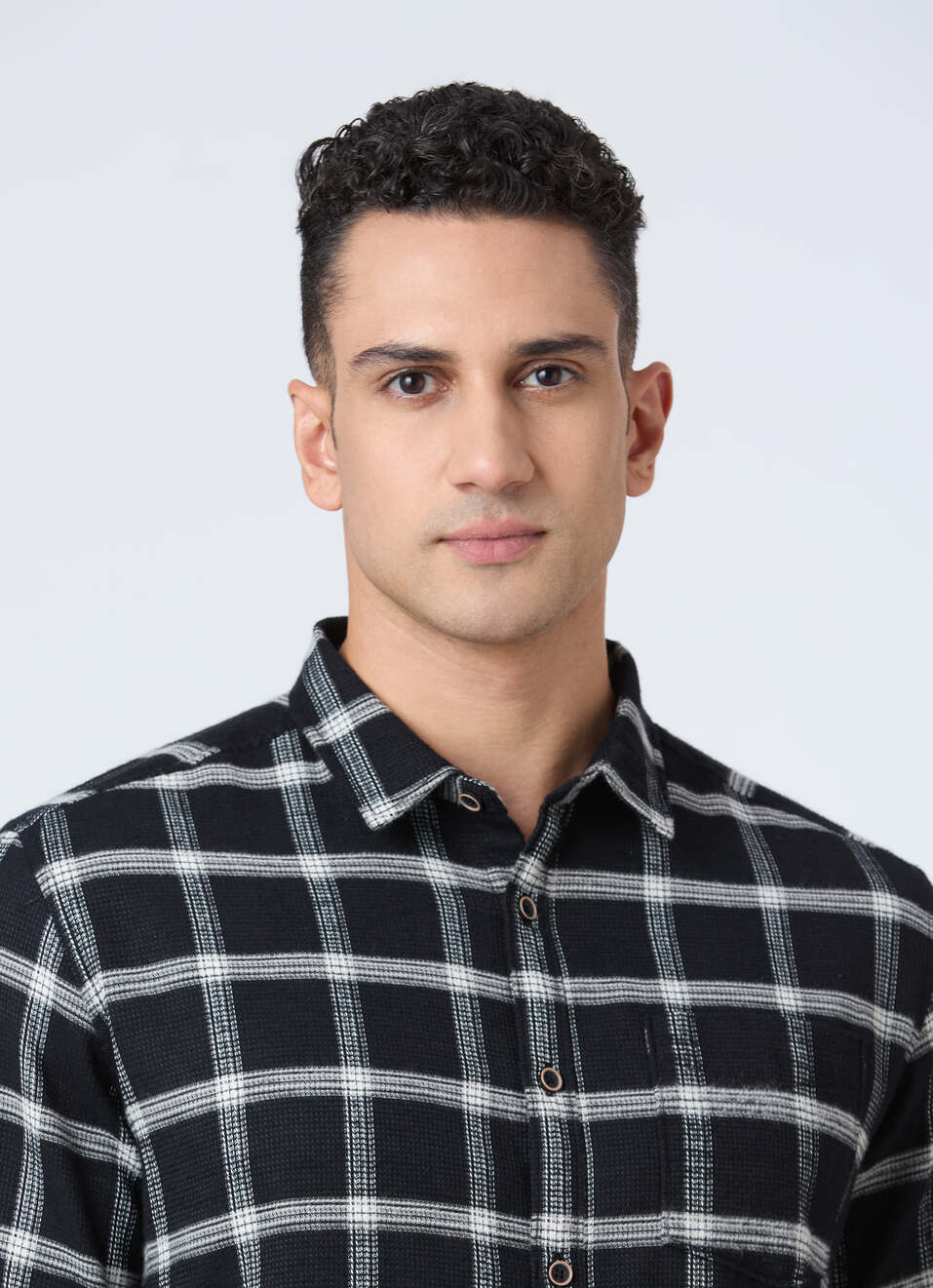 Men Black Check Full Sleeve Shirt, , large image number 4