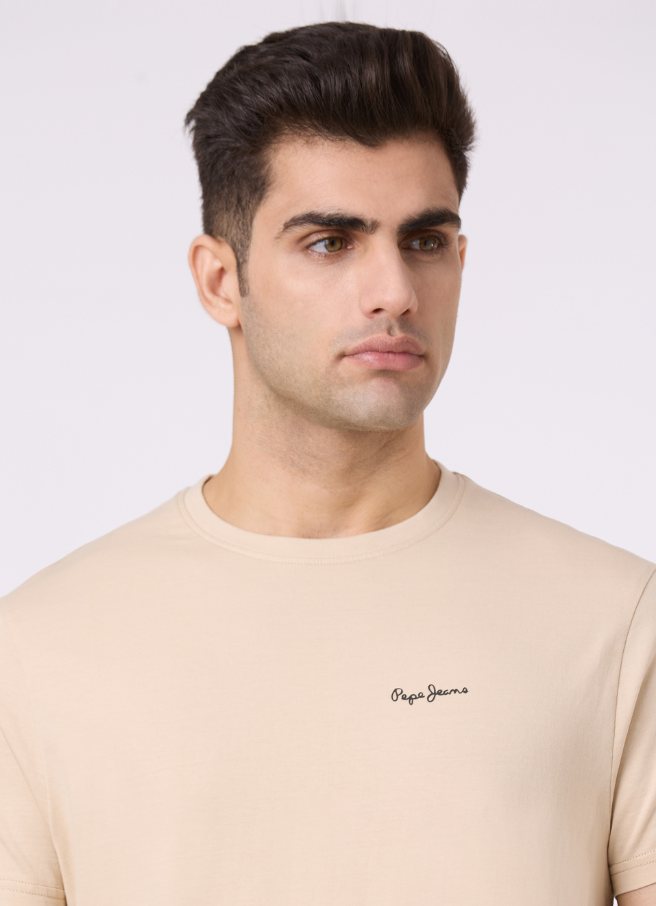 Men Ivory Back Graphic Print Short Sleeve T-shirt, , large image number 4