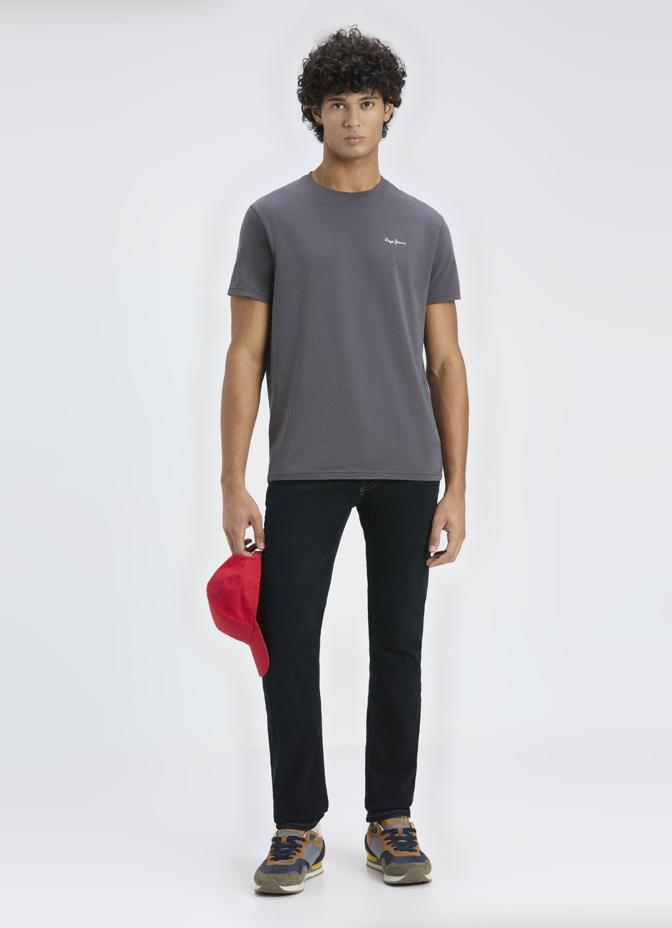 Men Grey Back Graphic Print Short Sleeve T-shirt, , large image number 5