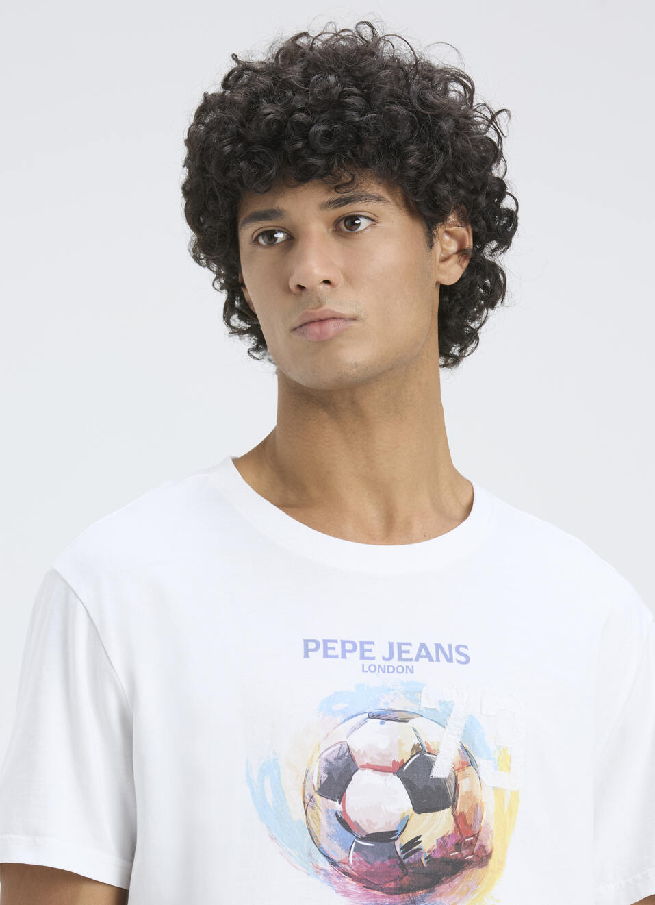 Men White Print Relaxed Fit Short Sleeve  T-shirt, , large image number 4