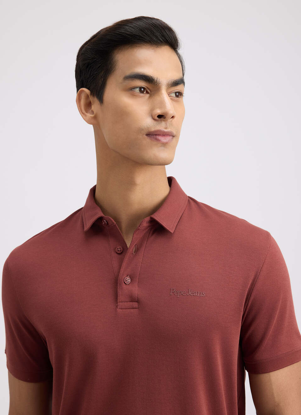Men Brown Solid Embroidery Logo Polo, , large image number 4