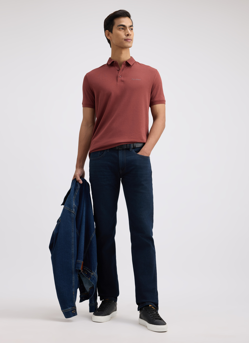 Men Brown Solid Embroidery Logo Polo, , large image number 5