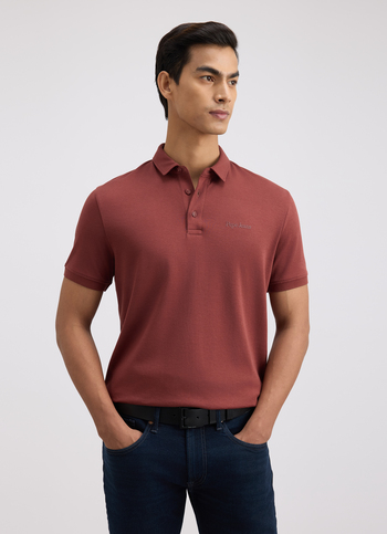 Men Brown Solid Embroidery Logo Polo