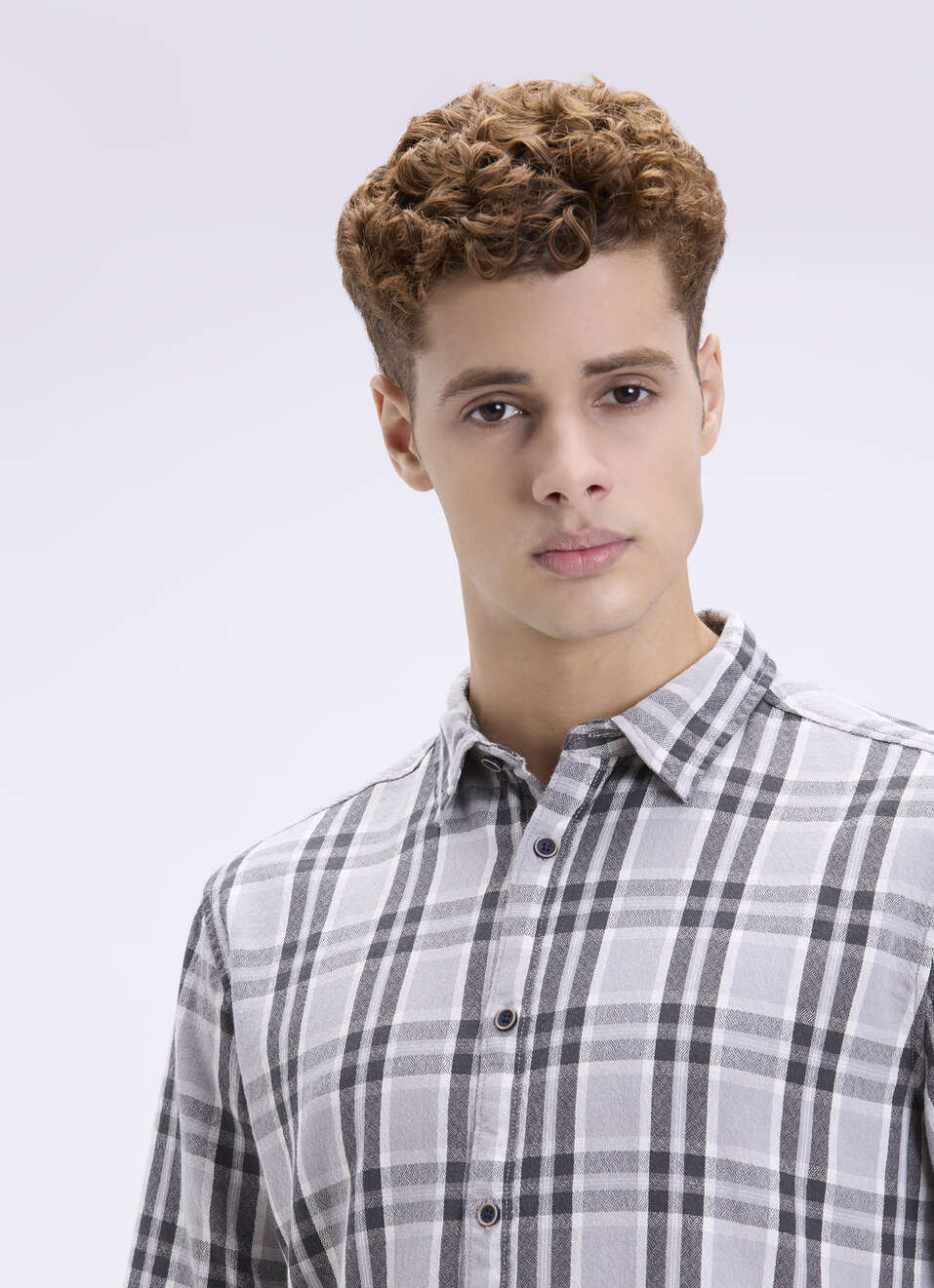 Men Grey Checked Casual Shirt, , large image number 4