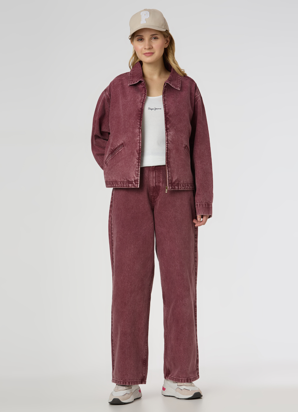 Women Maroon Washed Relaxed Fit Jacket, , large image number 5