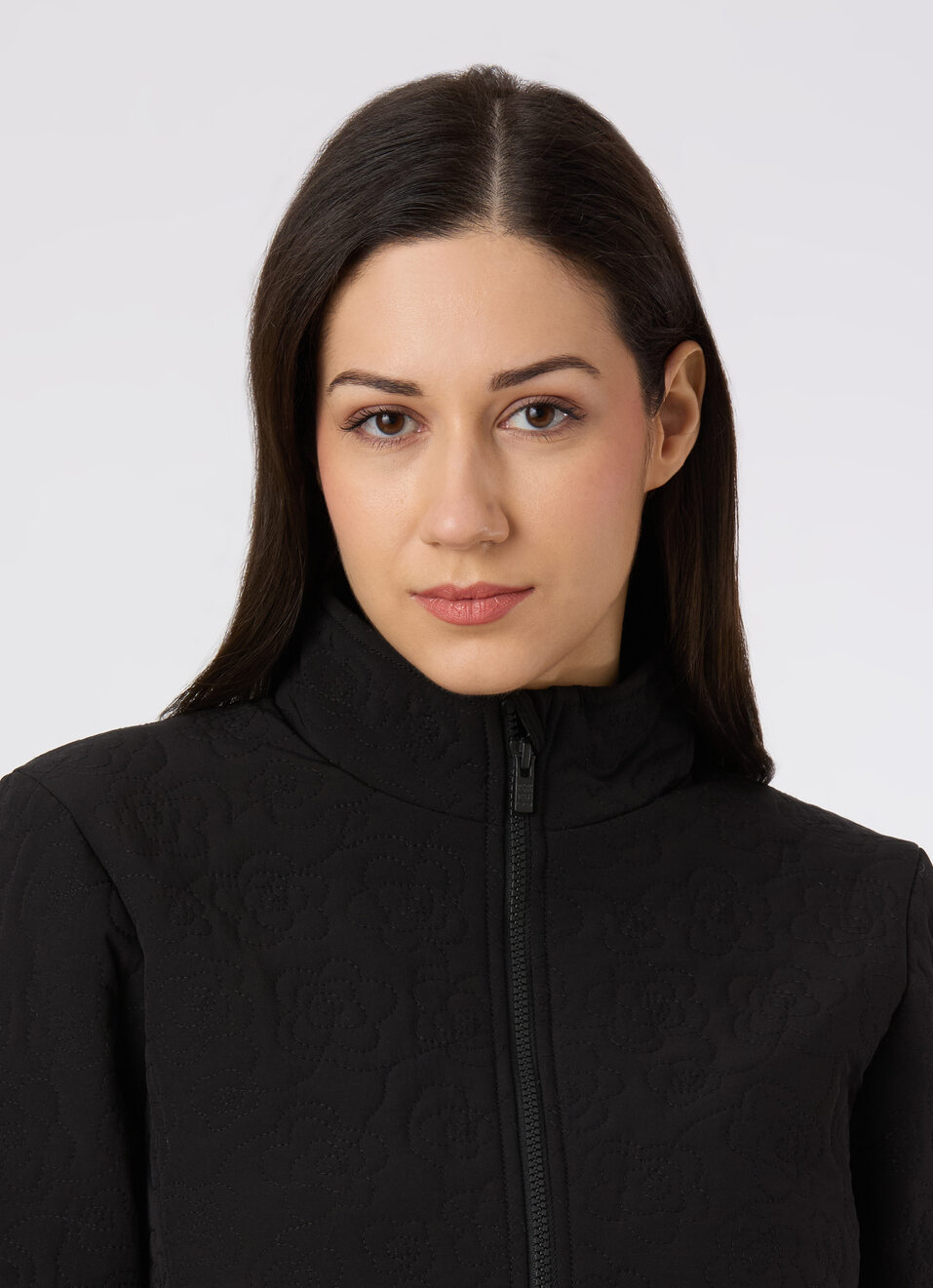 Women Black Textured Regular Fit Jacket, , large image number 4