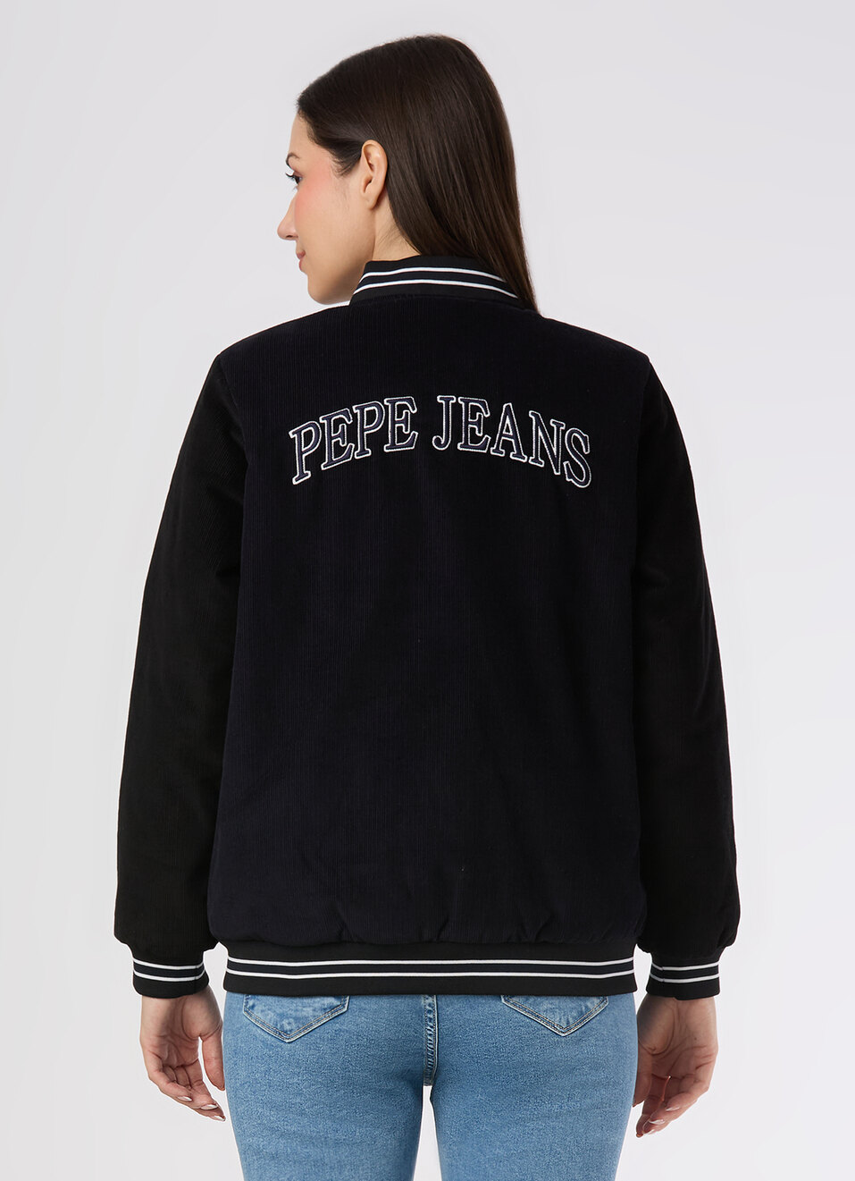 Women Navy Regular Fit Varsity Jacket, , large image number 2