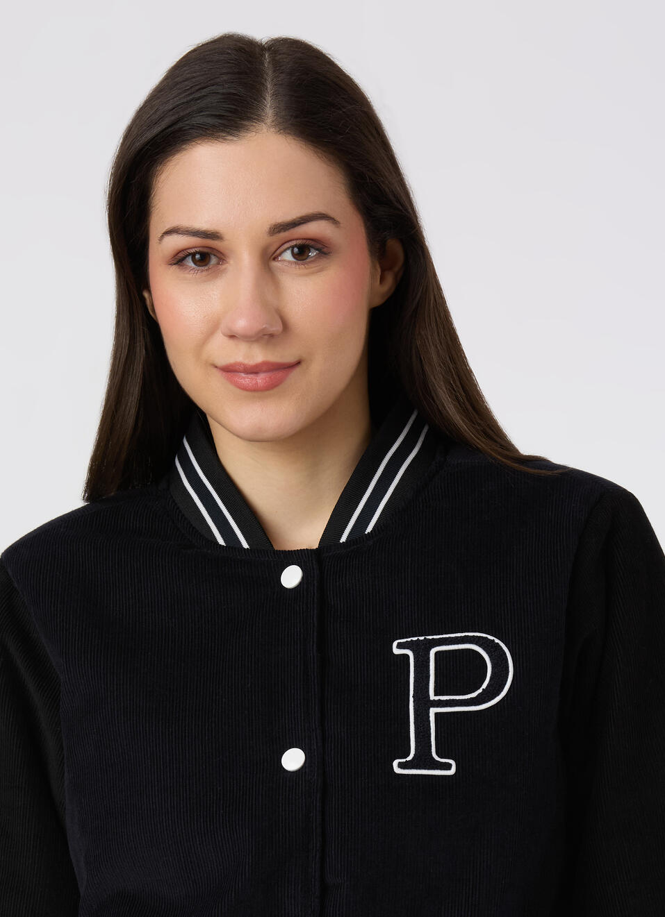 Women Navy Regular Fit Varsity Jacket, , large image number 4