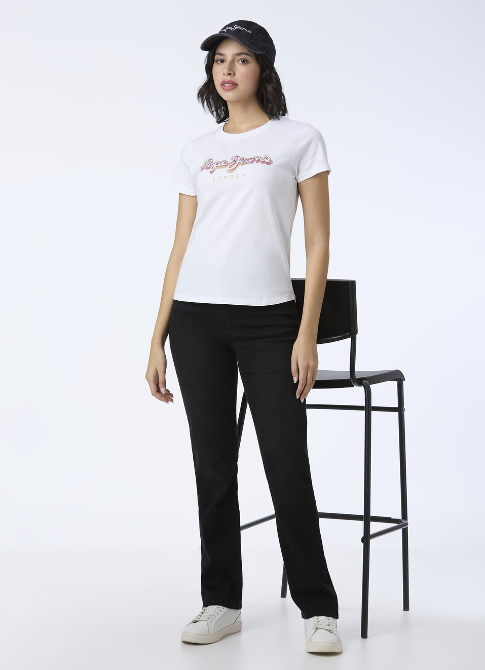 Women White Round Neck Short Sleeve T-shirt, , large image number 5