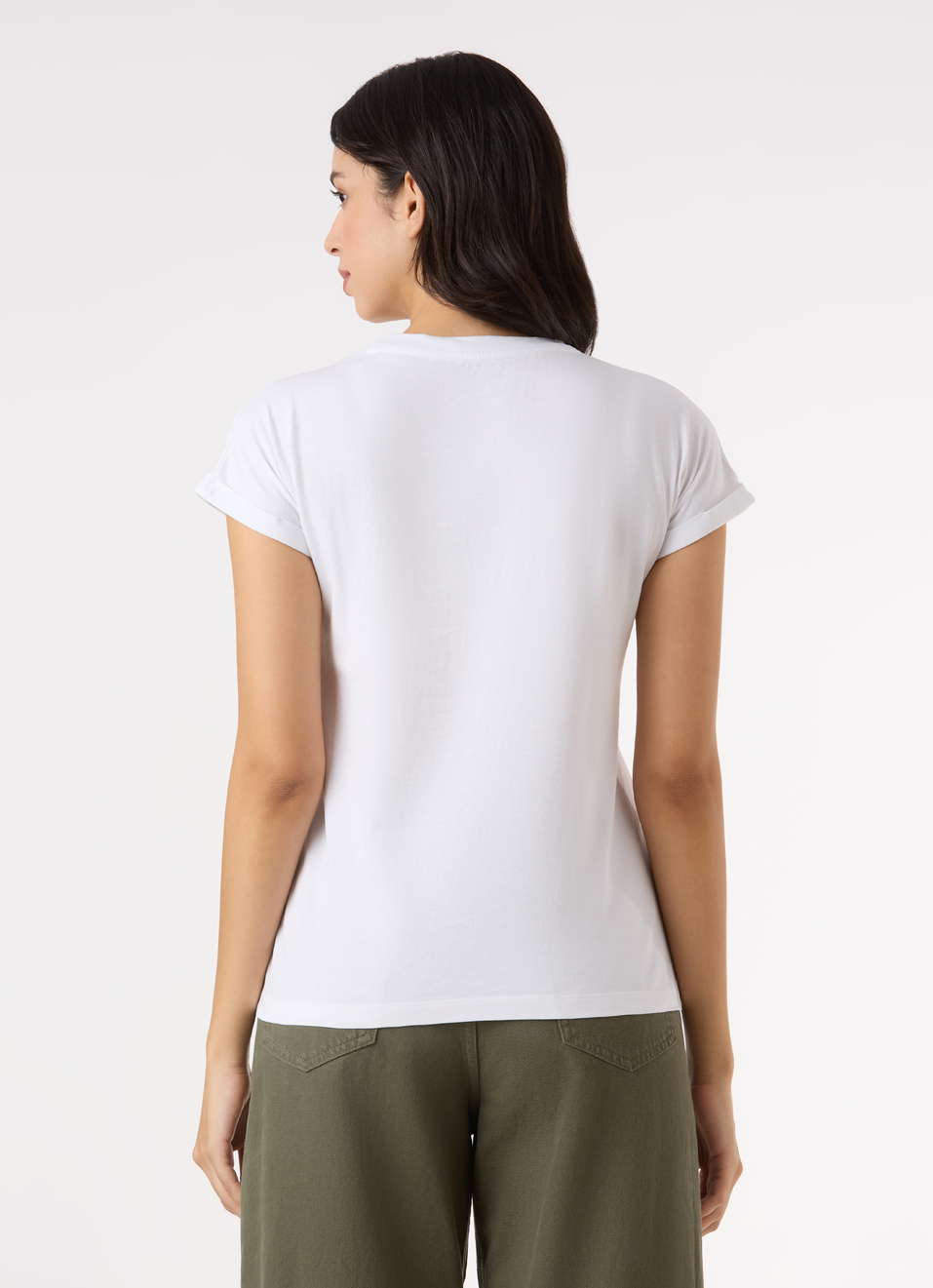 Women White Graphic Print Comfort Short Sleeve T-shirt, , large image number 2