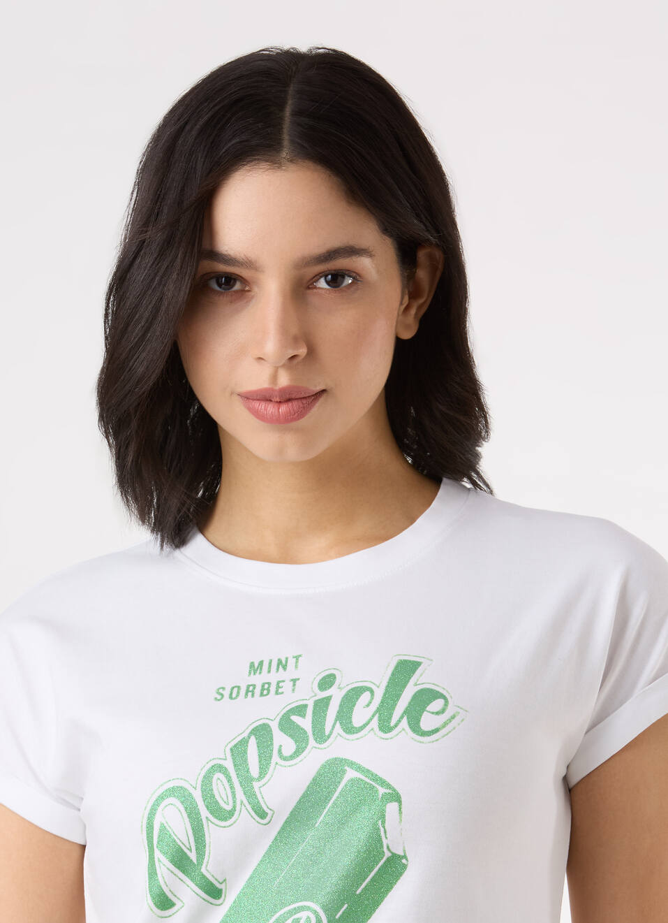 Women White Graphic Print Comfort Short Sleeve T-shirt, , large image number 4
