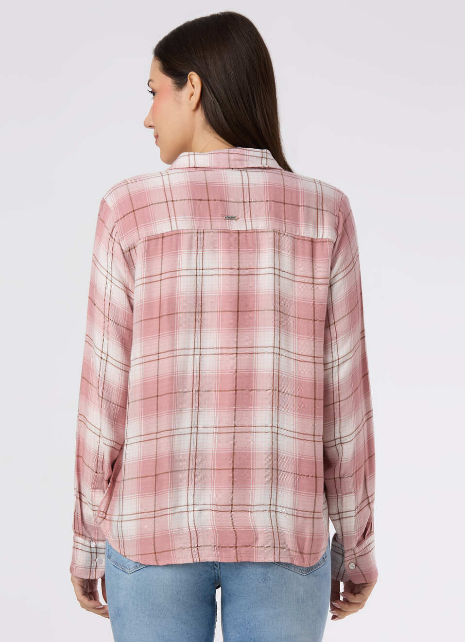 Women Pink Regular Fit Checked Casual Shirt, , large image number 2
