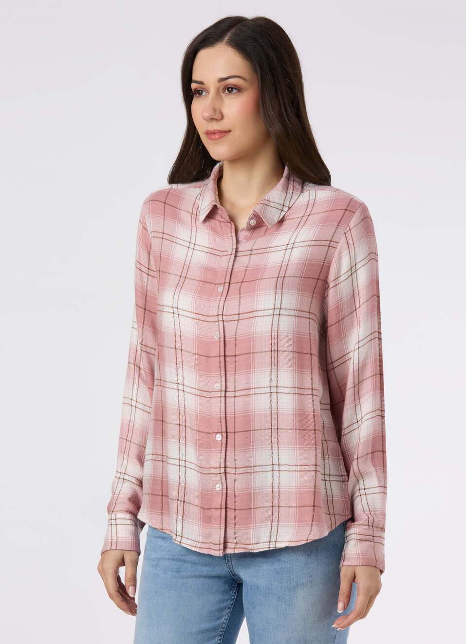 Women Pink Regular Fit Checked Casual Shirt, , large image number 3