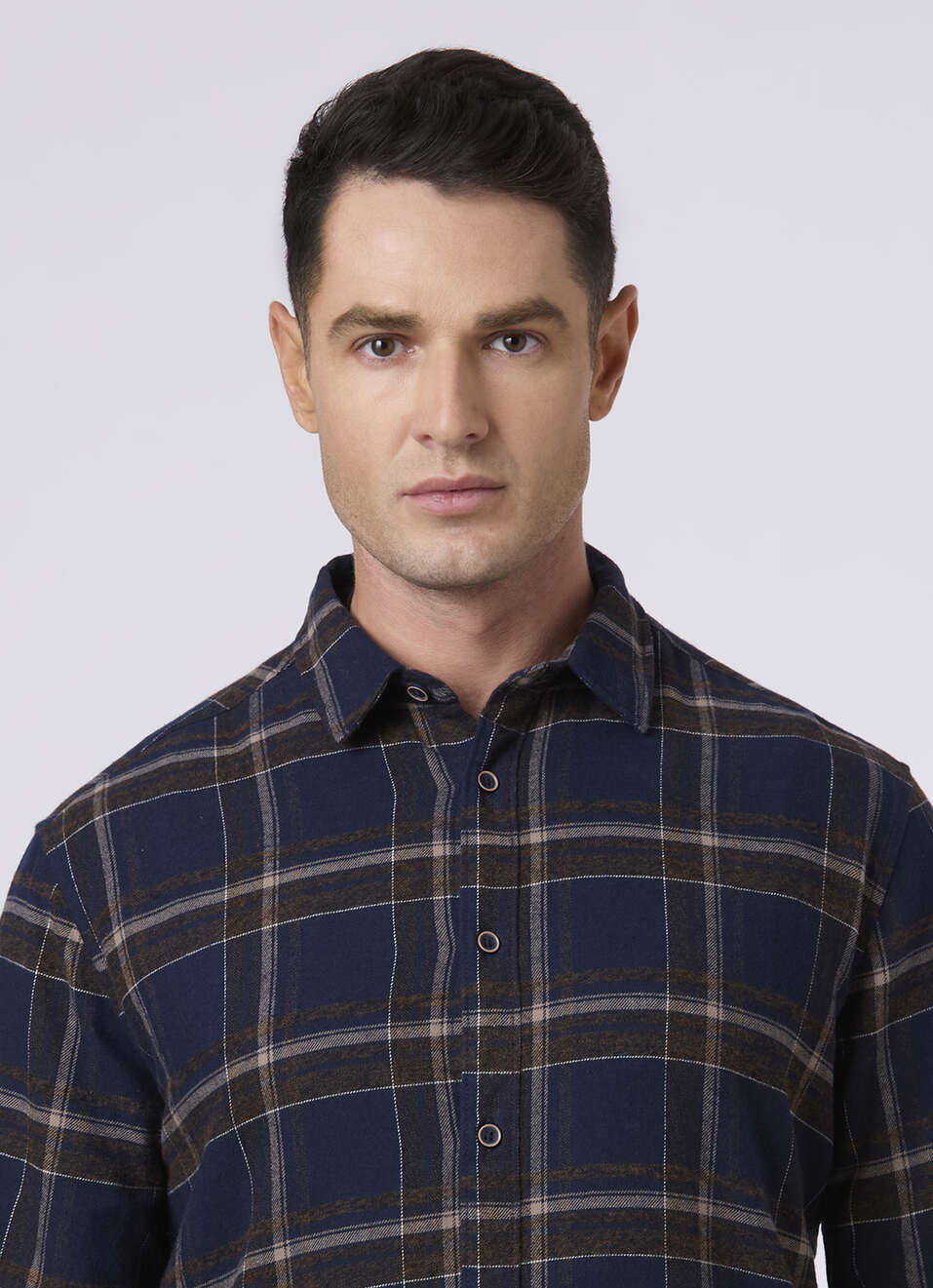 Men Blue Checked Regular Fit Casual Shirt, , large image number 4