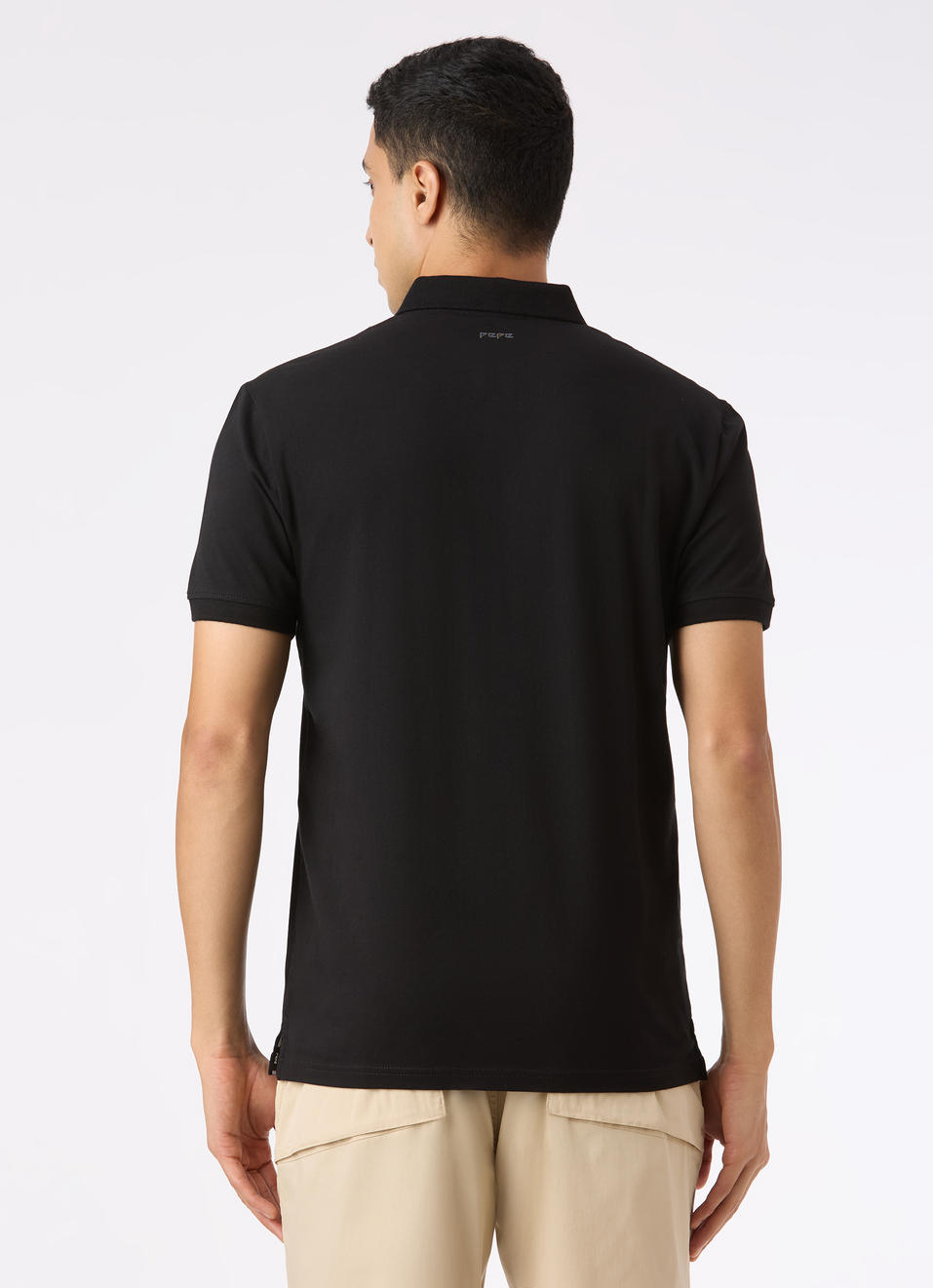 Men Black Geometric Print Polo, , large image number 2