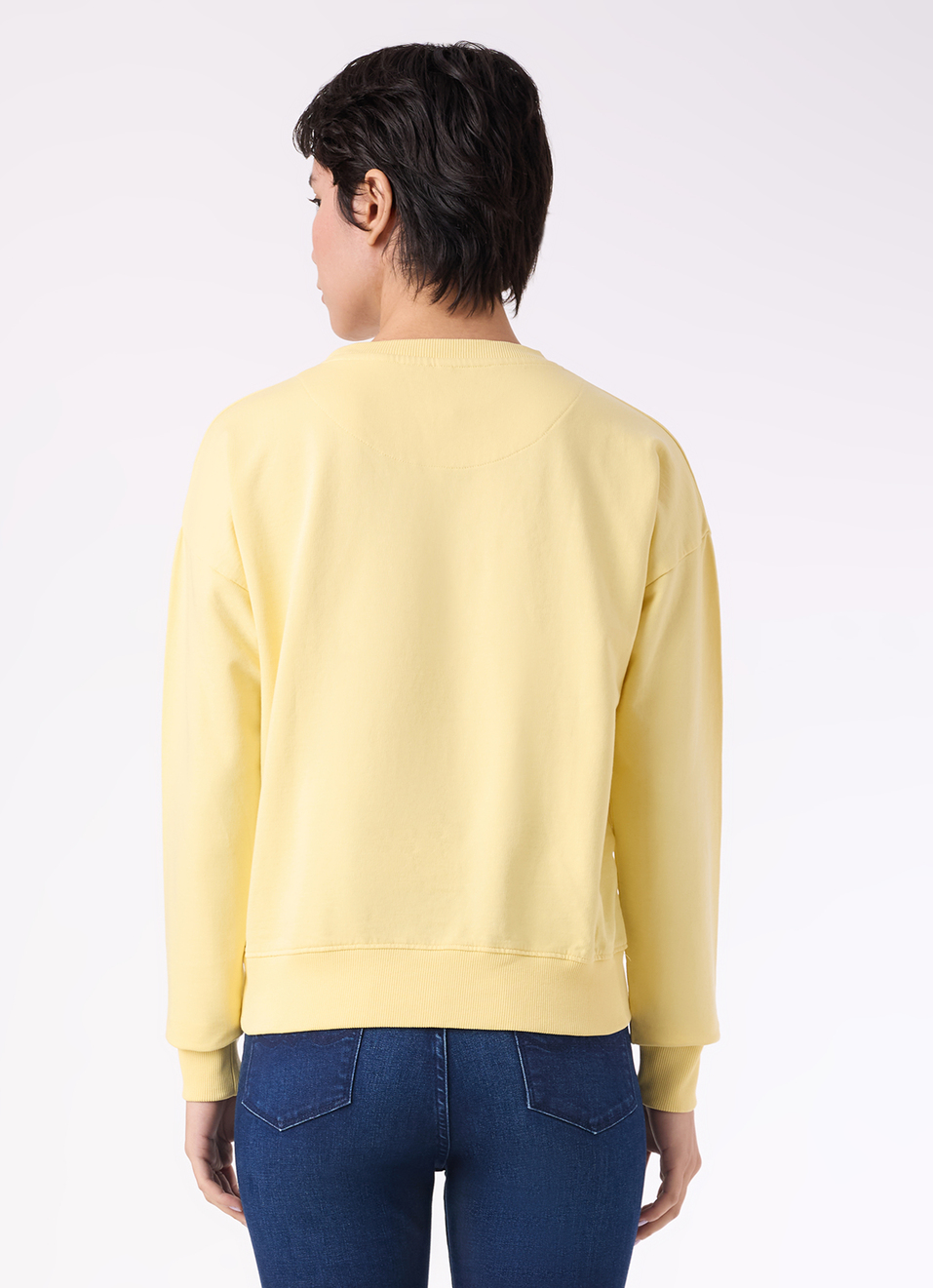 Women Yellow Graphic Print Comfort Fit Sweatshirt, , large image number 2