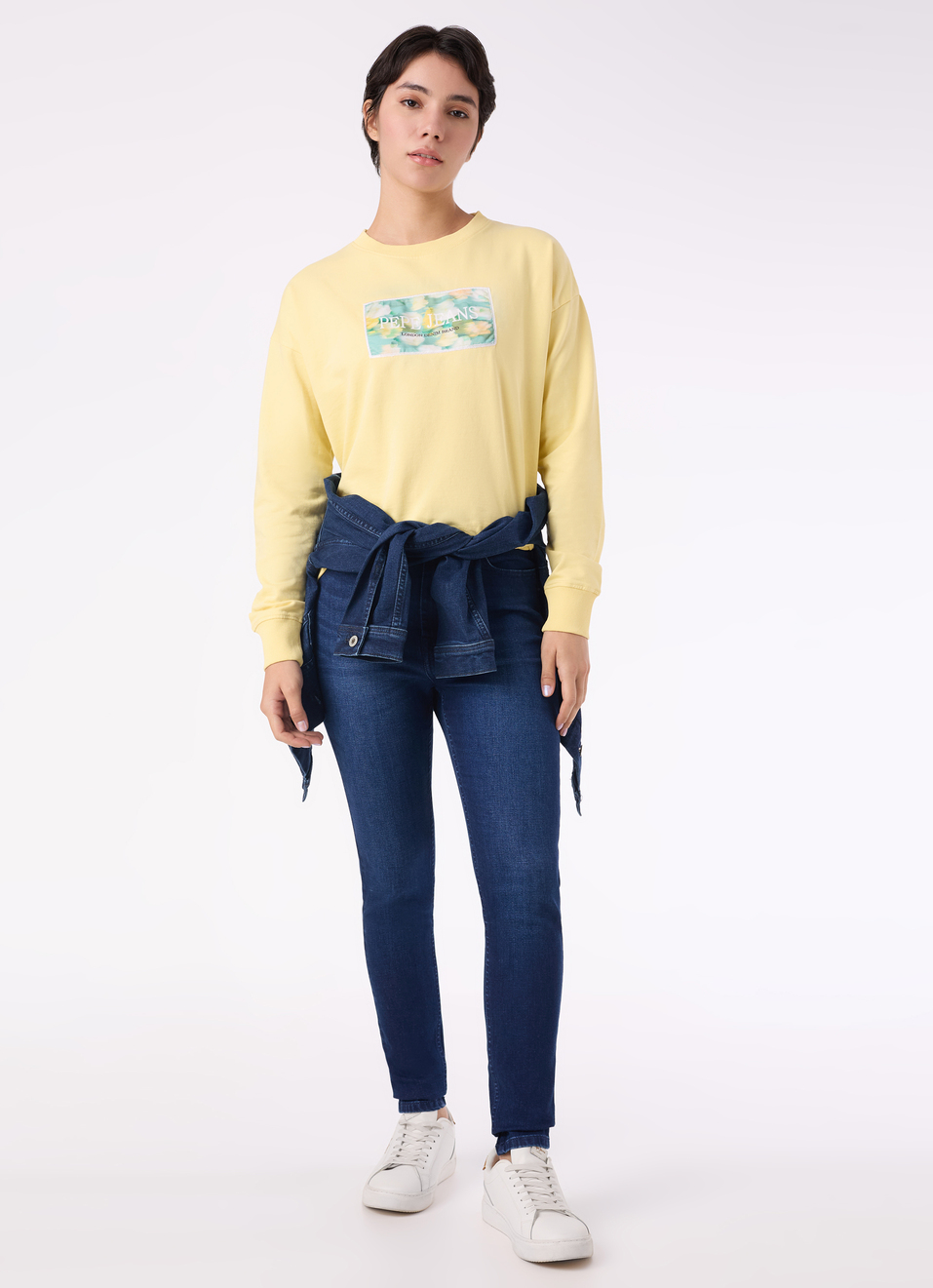 Women Yellow Graphic Print Comfort Fit Sweatshirt, , large image number 5