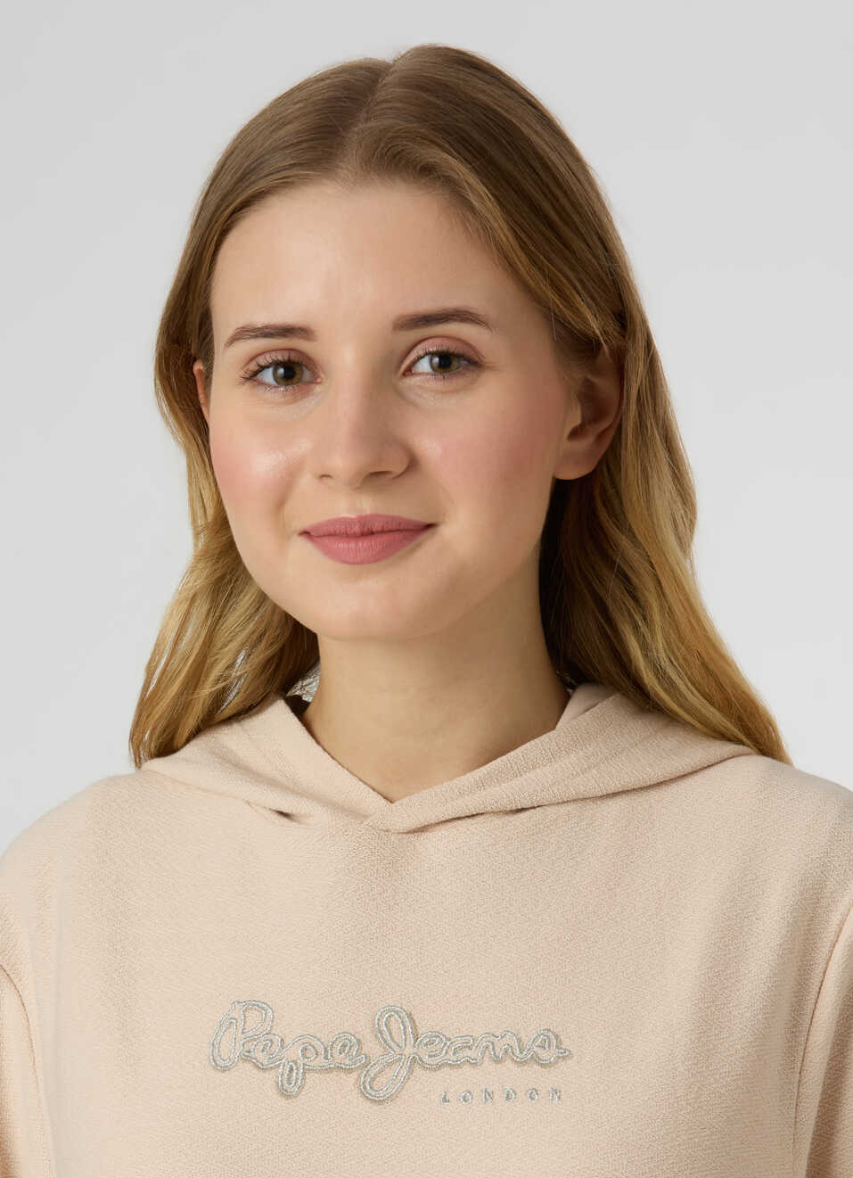Women Beige Hooded Regular Fit Sweatshirt, , large image number 4