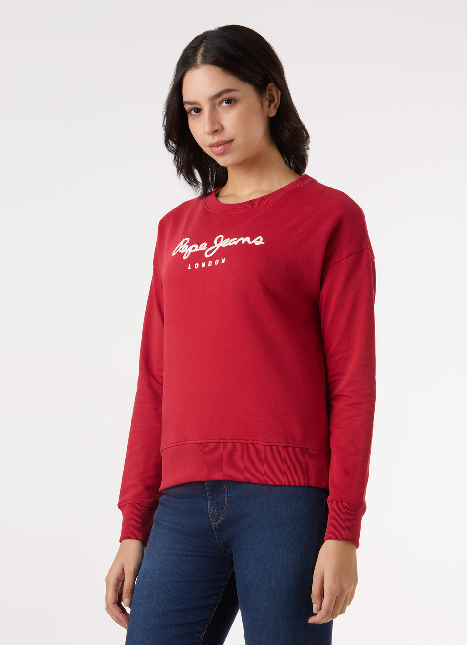 Women  Red Logo Print Comfort Fit Sweatshirt, , large image number 3