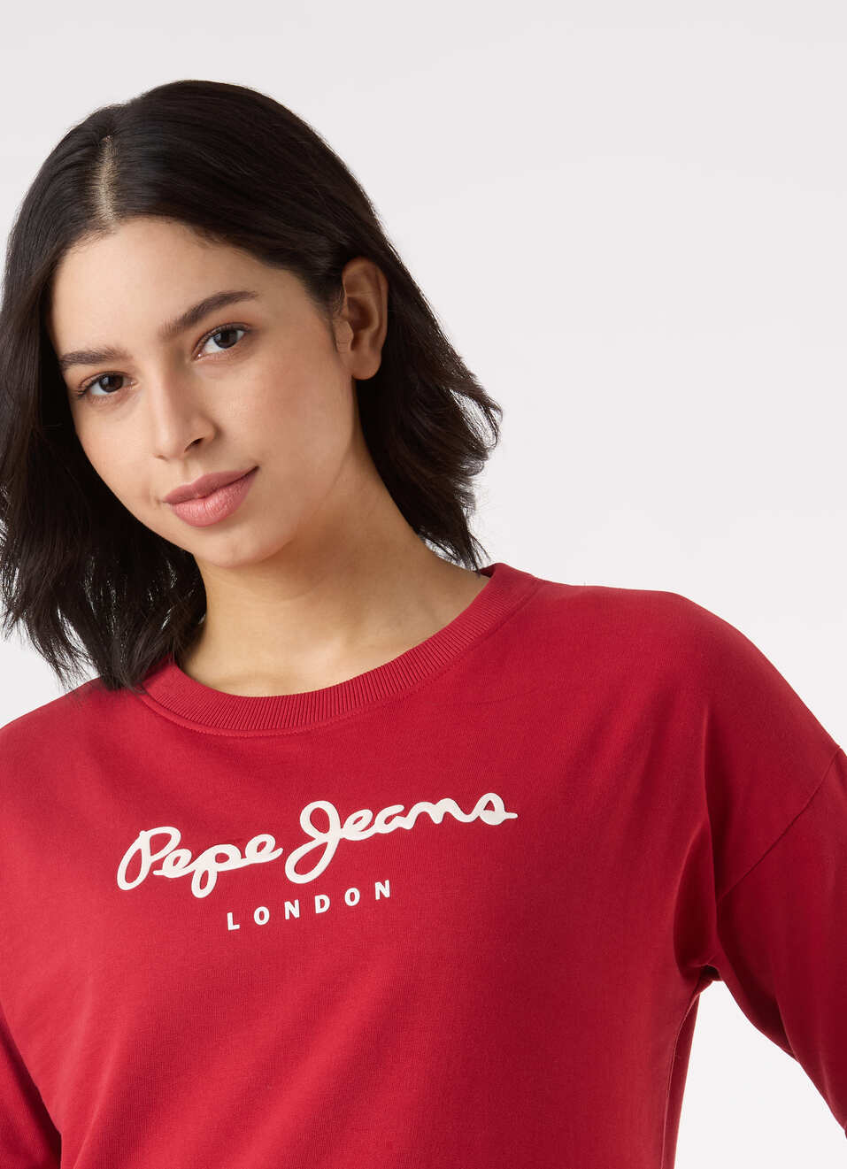 Women  Red Logo Print Comfort Fit Sweatshirt, , large image number 4