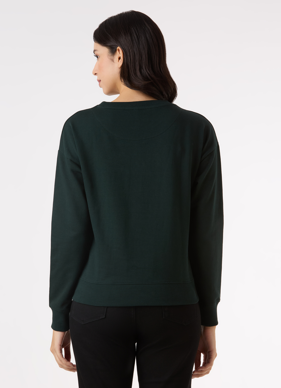 Women  Green Logo Print Comfort Fit Sweatshirt, , large image number 2