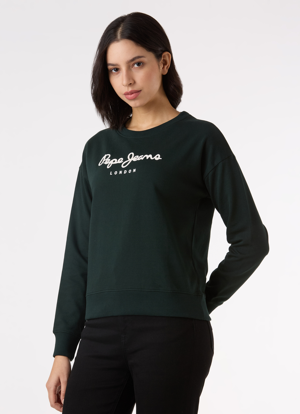 Women  Green Logo Print Comfort Fit Sweatshirt, , large image number 3