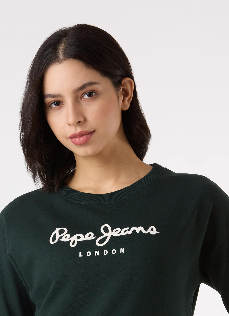 Women  Green Logo Print Comfort Fit Sweatshirt, , large image number 4