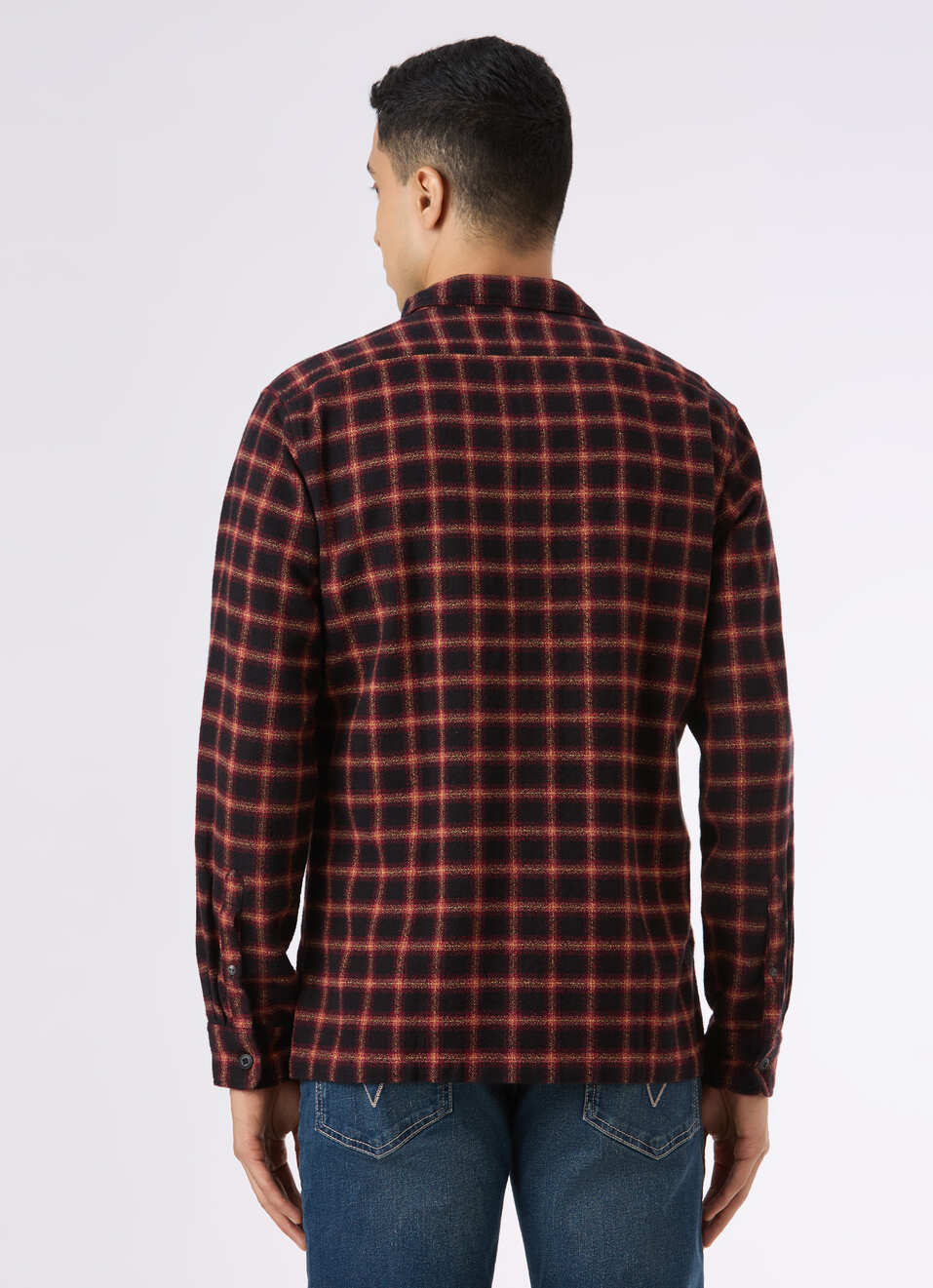 Men Black Check Full Sleeve Shirt, , large image number 2