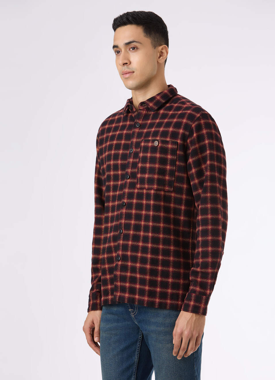 Men Black Check Full Sleeve Shirt, , large image number 3