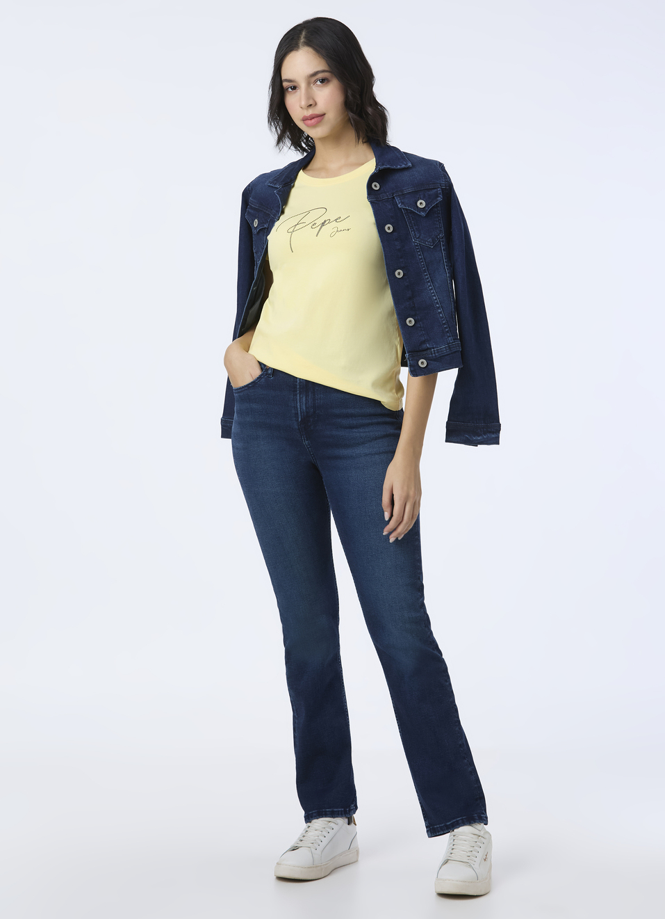 Women Yellow Round Neck Short Sleeve T-shirt, , large image number 5