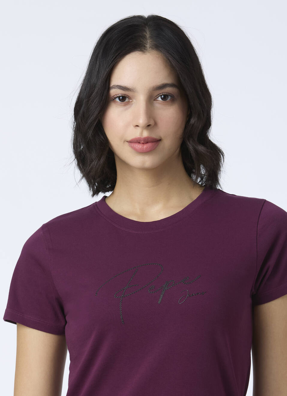 Women Red Round Neck Short Sleeve T-shirt, , large image number 4