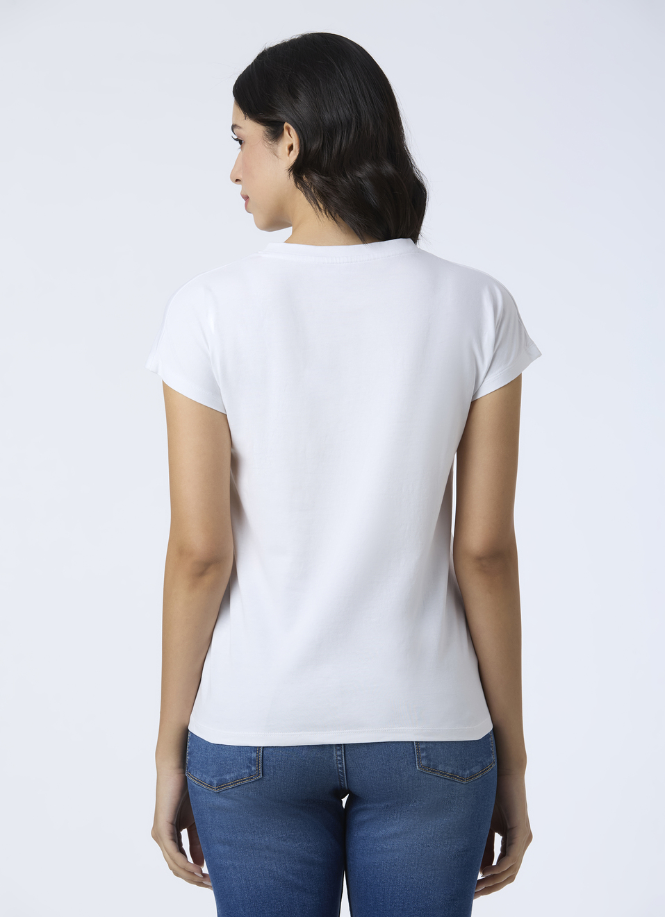 Women White Graphic Print Short Sleeve T-shirt, , large image number 2