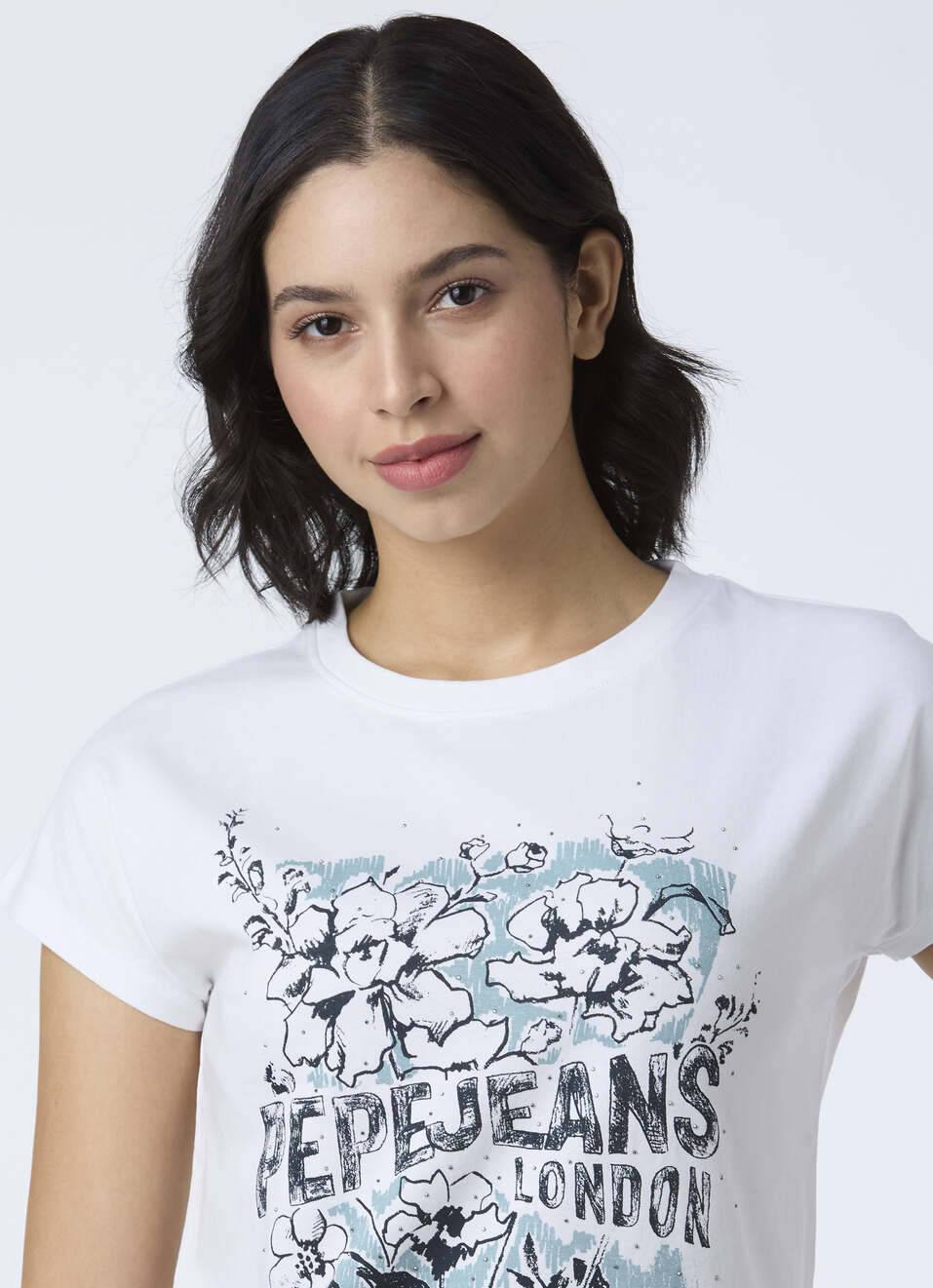 Women White Graphic Print Short Sleeve T-shirt, , large image number 4