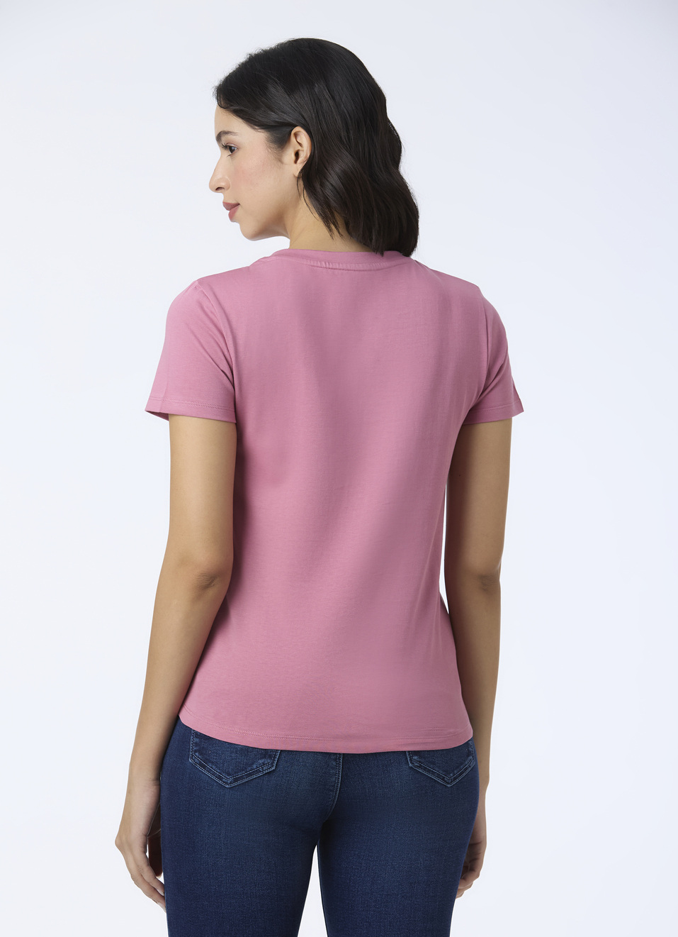 Women Pink Graphic Print Short Sleeve T-shirt, , large image number 2