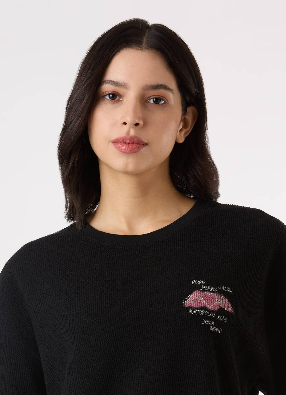 Women Black Self Design Back Print Oversized T-shirt, , large image number 4