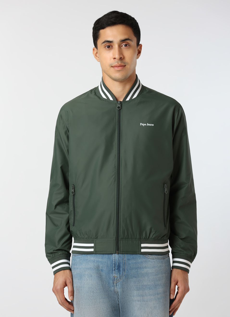 Men Green Full Sleeve Lightweight Jacket, , large image number 1