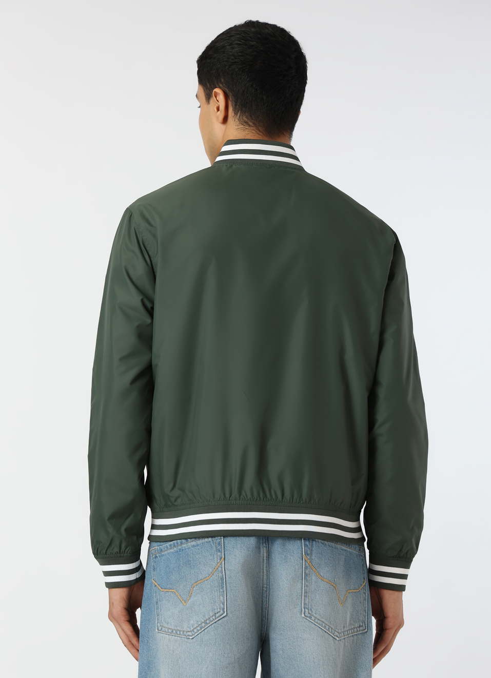 Men Green Full Sleeve Lightweight Jacket, , large image number 2