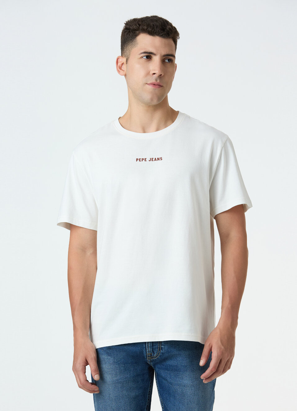 Men Off-white Relaxed Fit Back Graphic Print T-shirt, , large image number 1