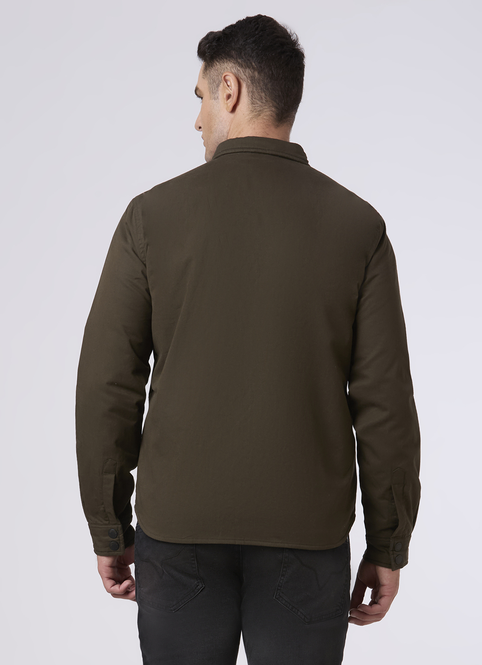 Men Military Green Casual Utility Jacket, , large image number 2