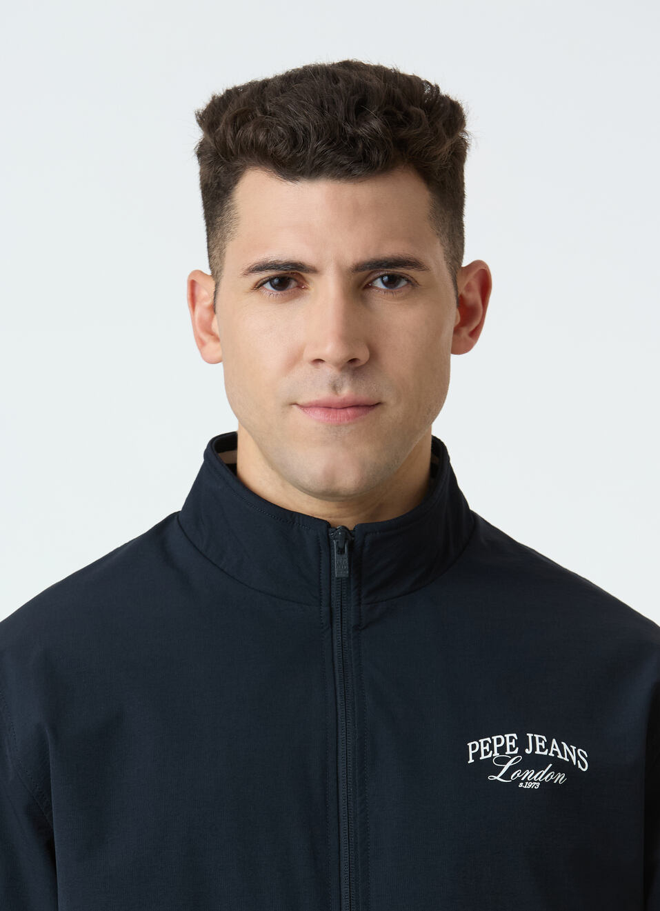 Men Black Jacket With Union Jack Back Print, , large image number 4