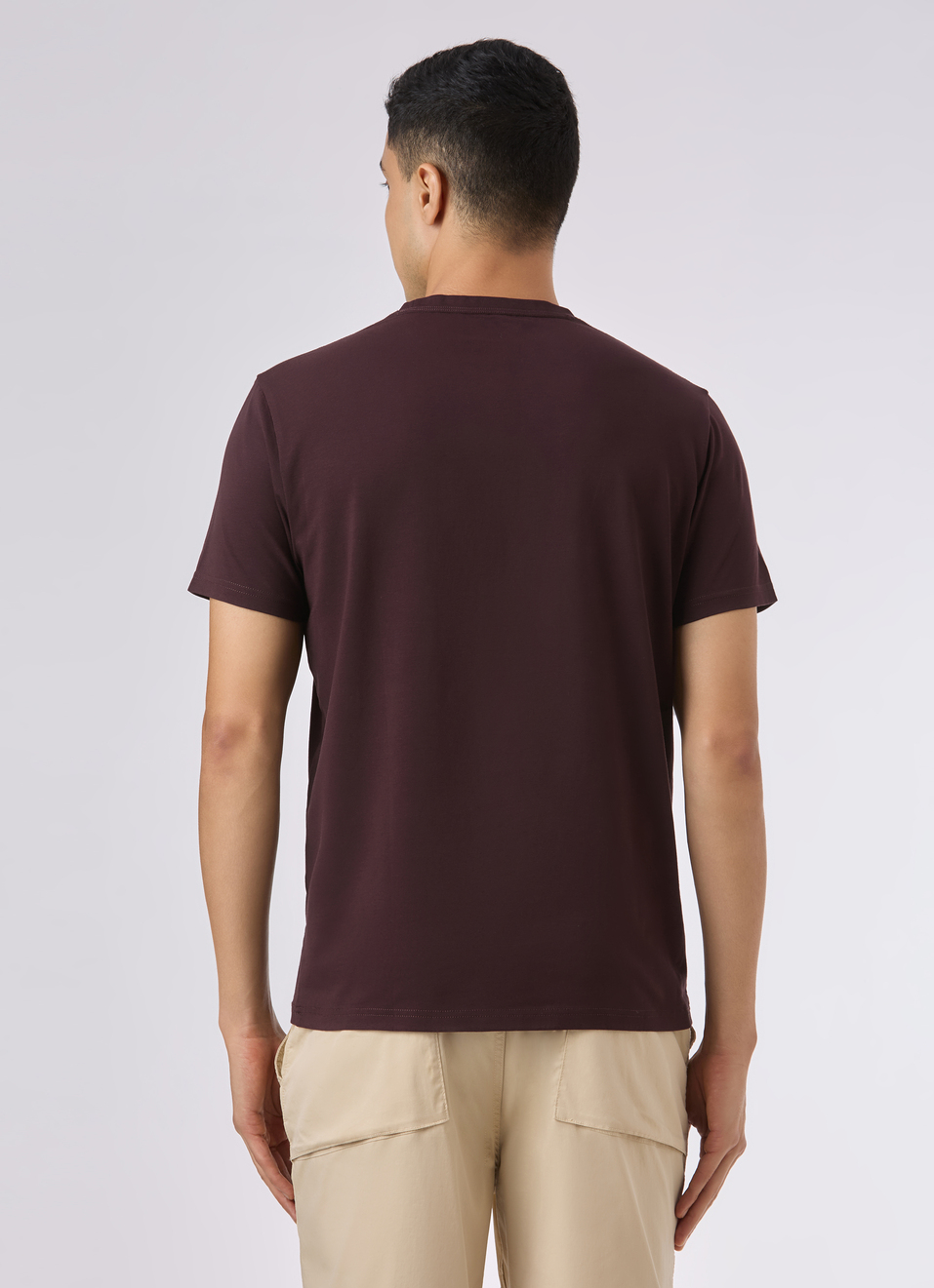 Men Brown Crew Neck Slim Fit T-shirt, , large image number 2