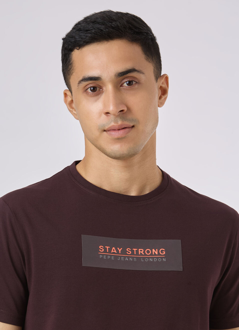 Men Brown Crew Neck Slim Fit T-shirt, , large image number 4