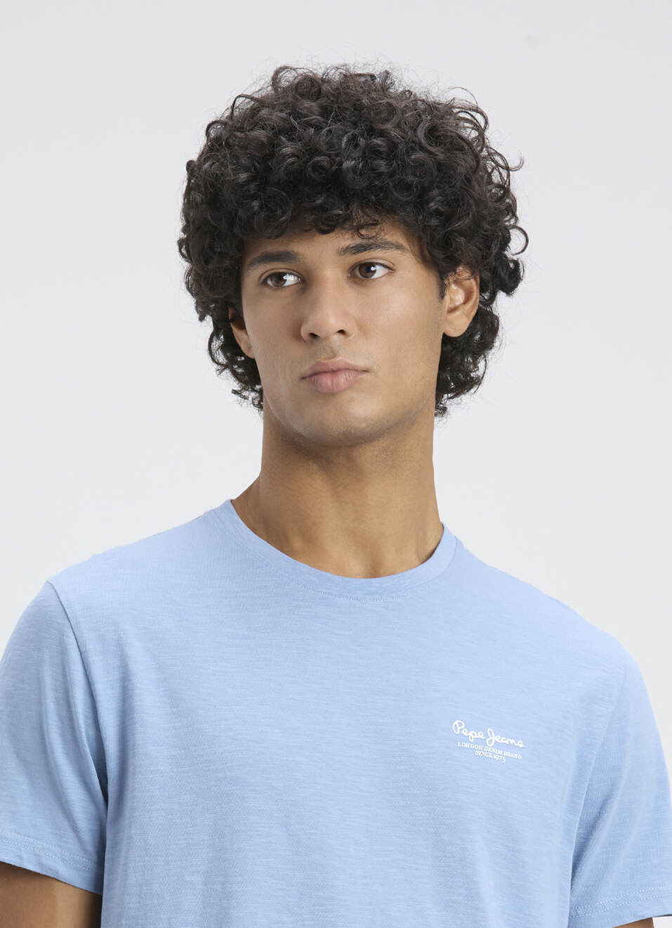 Men  Blue Back Graphic Print Short Sleeve T-shirt, , large image number 4