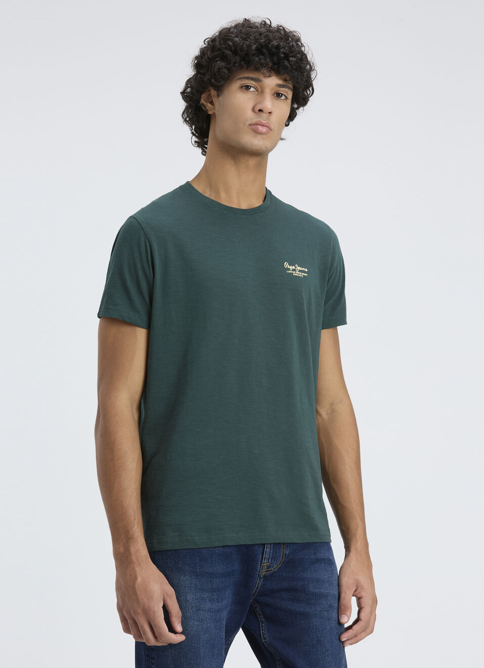 Men Green Back Graphic Print Short Sleeve T-shirt, , large image number 3