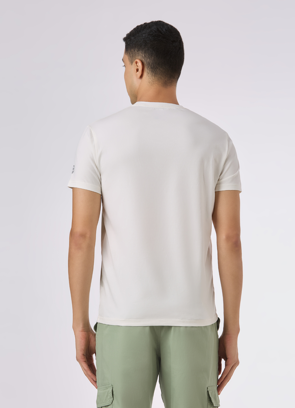 Men Ecru Camouflage Texture Print T-shirt, , large image number 2