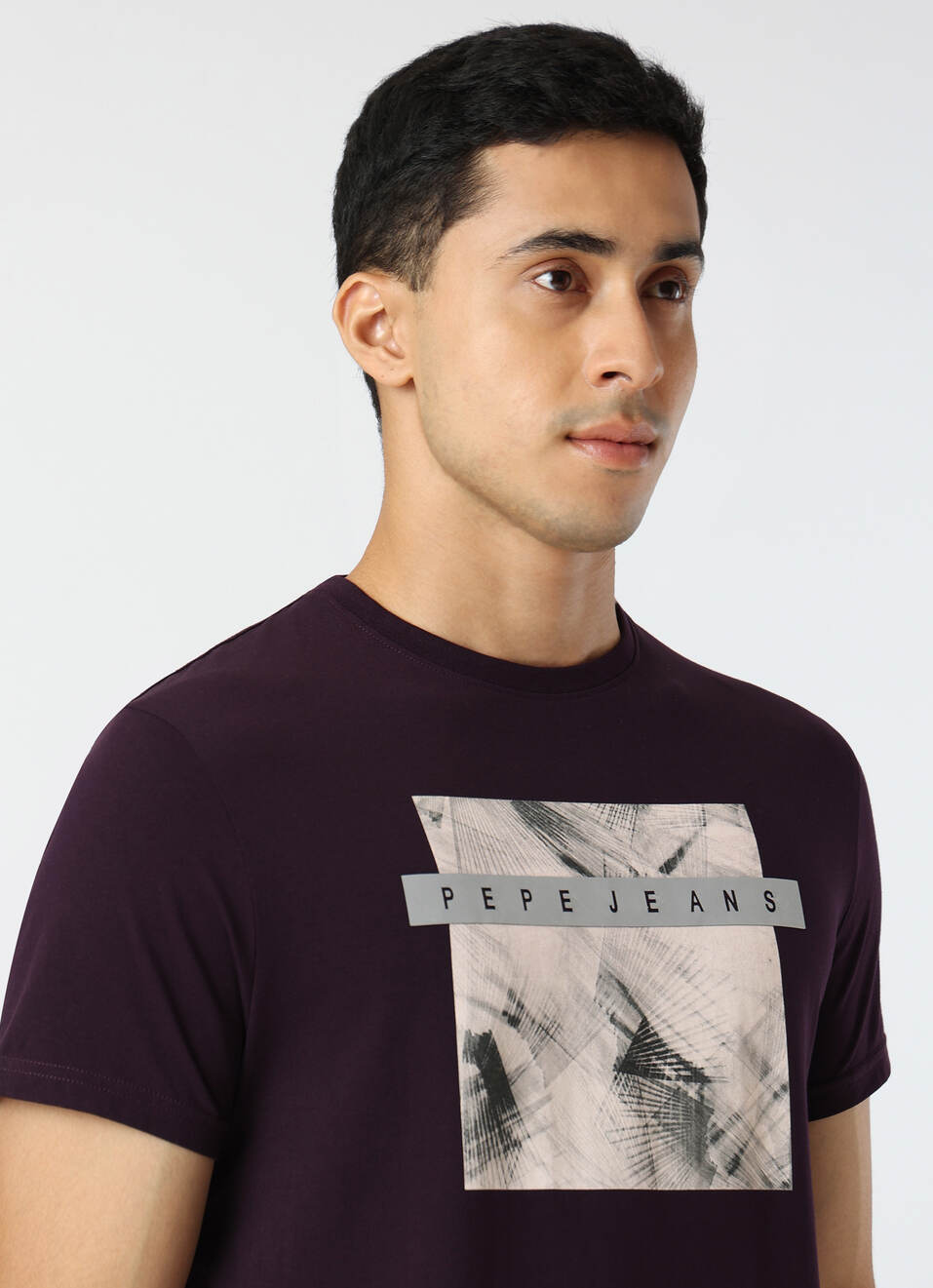 Men Purple Slim Fit Graphic Print T-shirt, , large image number 4