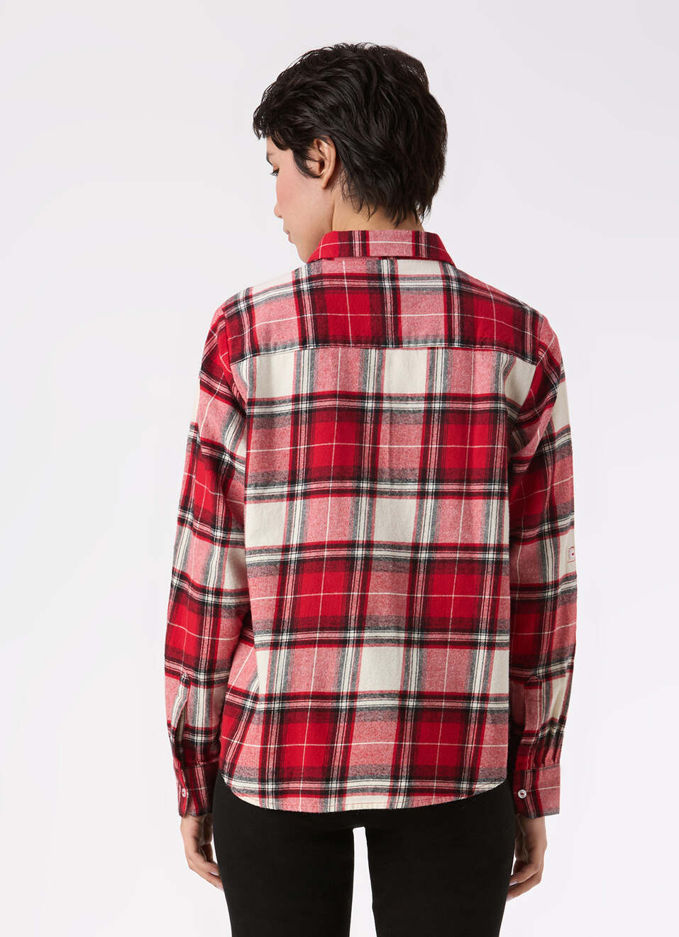 Women Red Checke Full Sleeve Regular Fit Shirt, , large image number 2