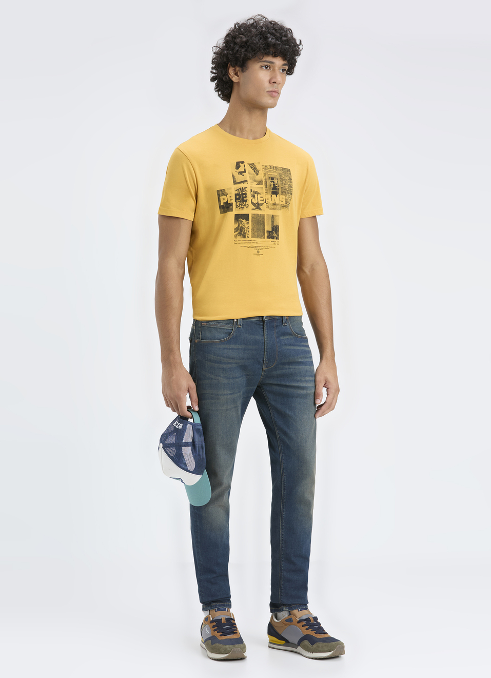 Men Gold Graphic Print Short Sleeve T-shirt, , large image number 5