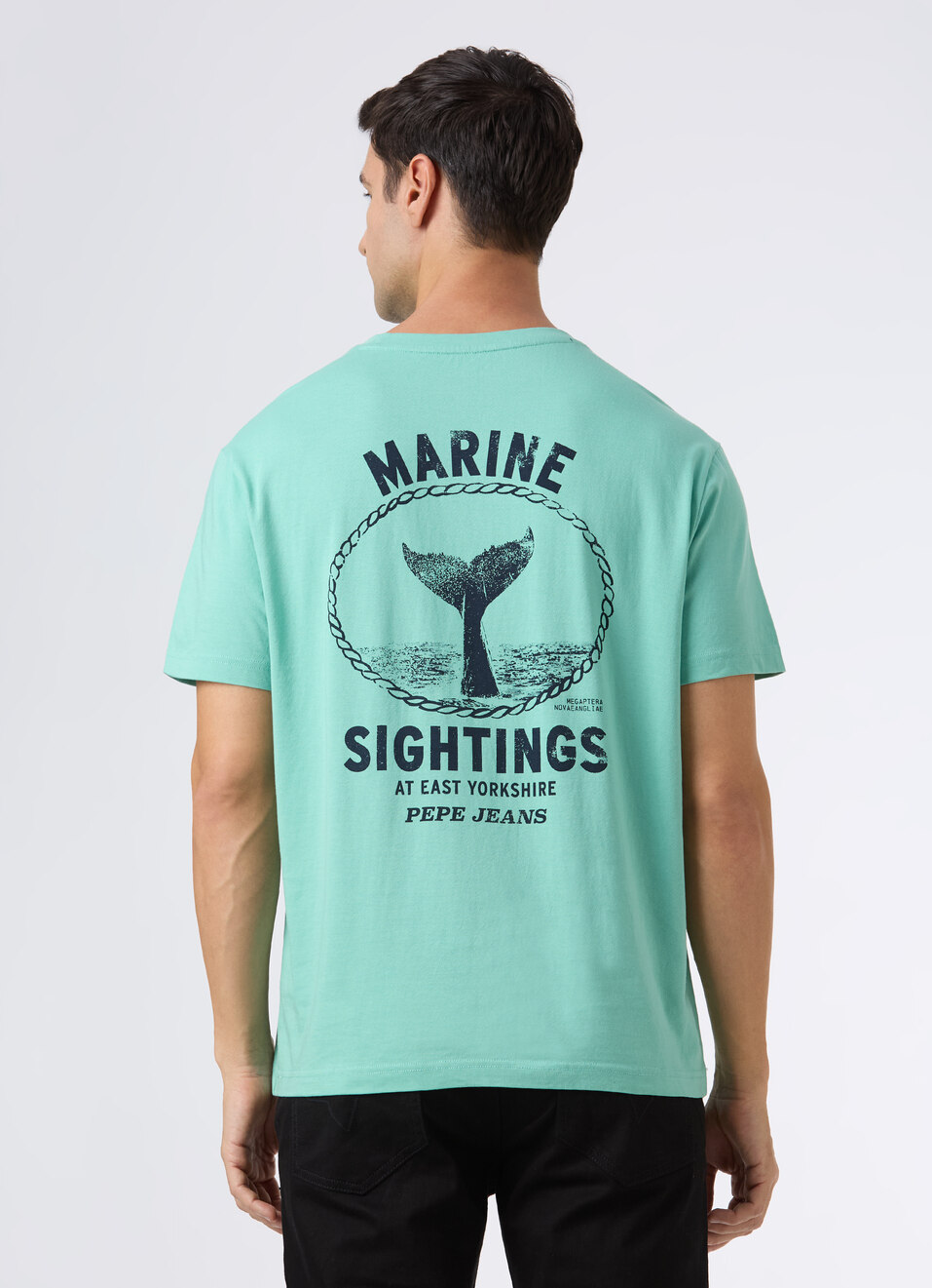 Men Green Back Graphic Print Relaxed T-shirt, , large image number 2