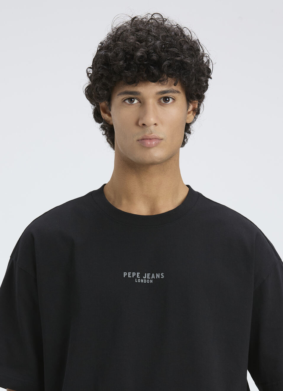 Men Black Oversized Back Graphic Print T-shirt, , large image number 4
